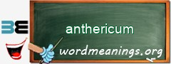 WordMeaning blackboard for anthericum